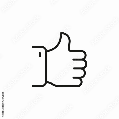 thumbs up like gesture icon sign vector