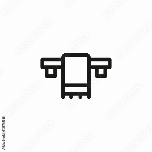 towel on hanger icon sign vector