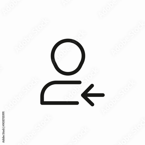 user pointing left icon sign vector