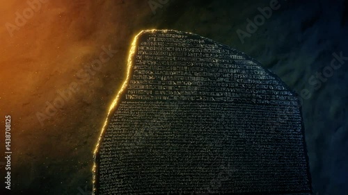 Tablet With Ancient Writings In Cave