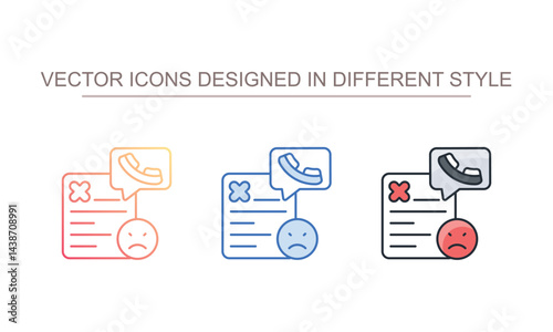 Complaint icon design with white background stock illustration