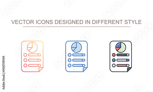 Survey results icon design with white background stock illustration
