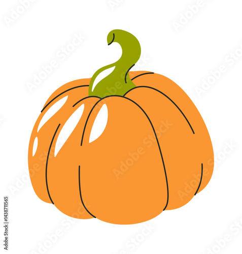 Pumpkin hand drawn cultivated vegetable