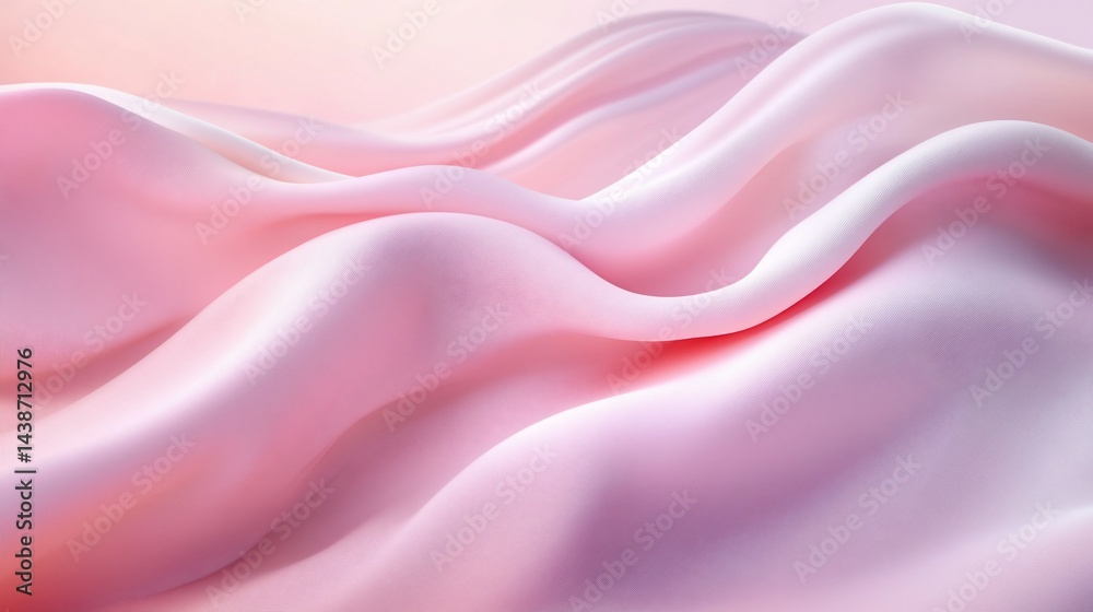 Obraz premium Pink silks gentle undulation and folds