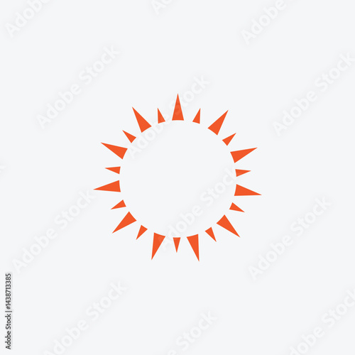 Stylized Yellow Sun Icon Illustration