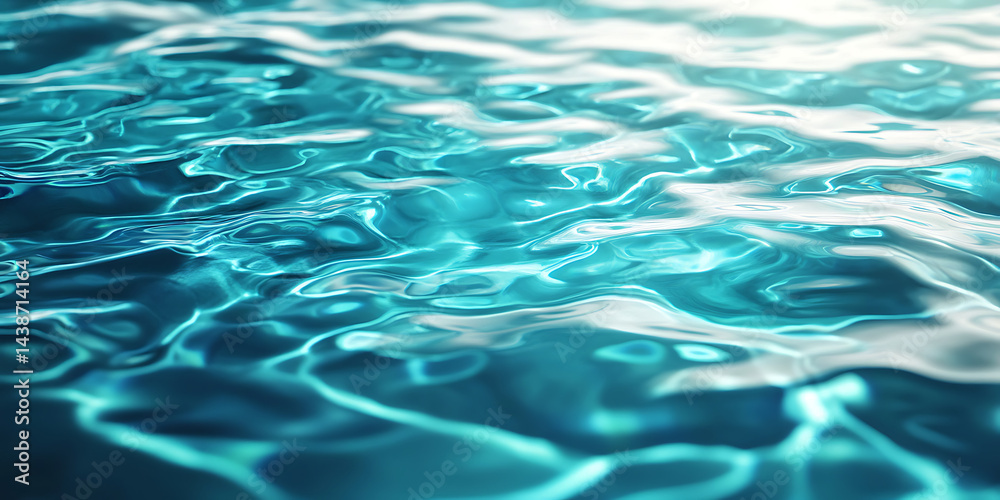 A close up view of rippling blue water in bright sunlight A close up view of rippling blue water in bright sunlight
