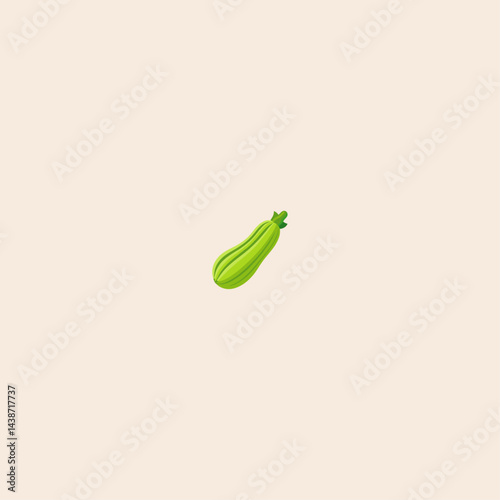 Colorful Squash vegetable marrow zucchini icon flat vector design.