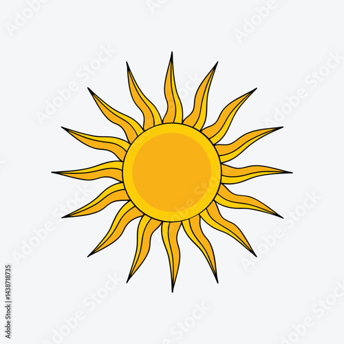 sun icon vector illustration