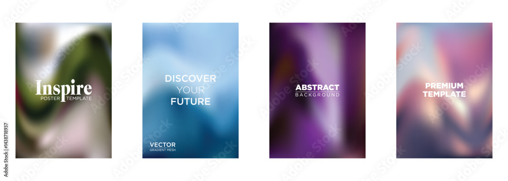 Naklejka premium Gradient Mesh Posters Abstract Background Templates Design Vector
