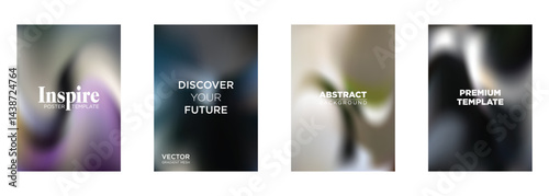 Abstract Gradient Mesh Poster Templates Inspire, Future, Background