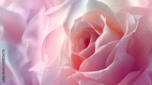 Light crystal pink rose and white abstract color gradient Elegant delicate background template vintage