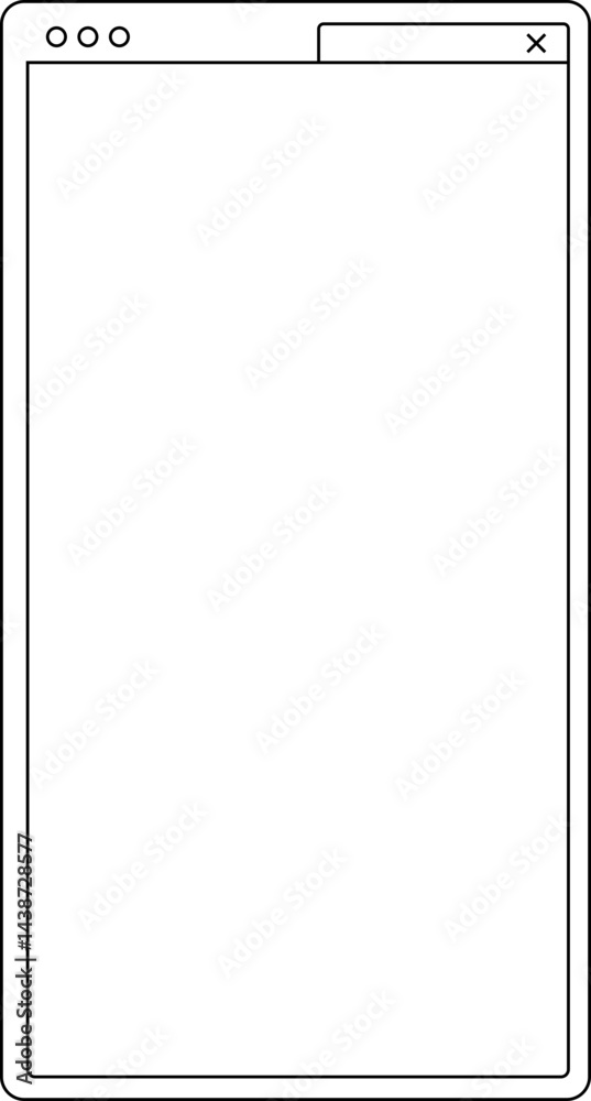 Vertical Mobile Browser Window Design Vertical Mobile Browser Window Design