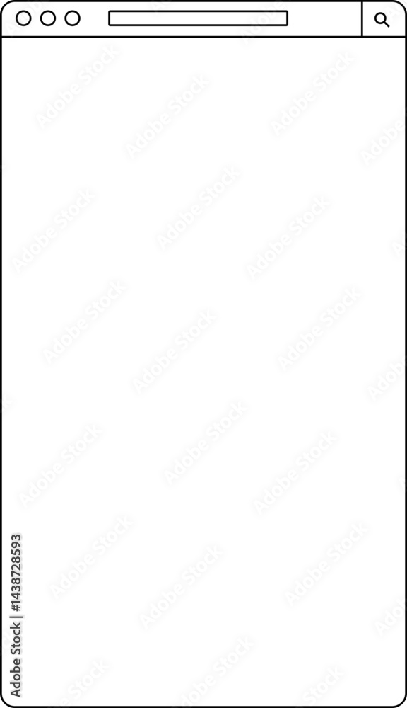 Vertical Mobile Browser Window Design Vertical Mobile Browser Window Design