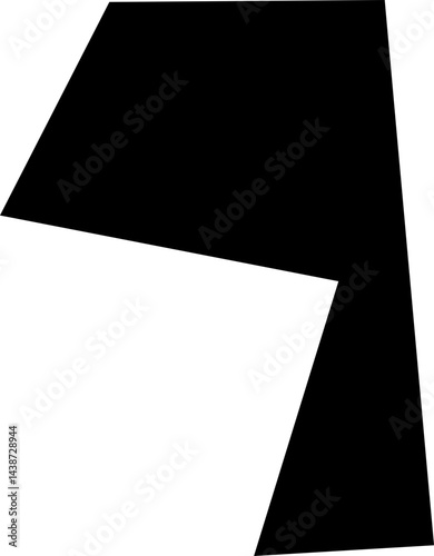 Irregular triangular geometric shape with edgy angles