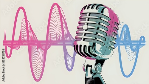 vector illustration of an abstract background, Podcast Ai generated image.