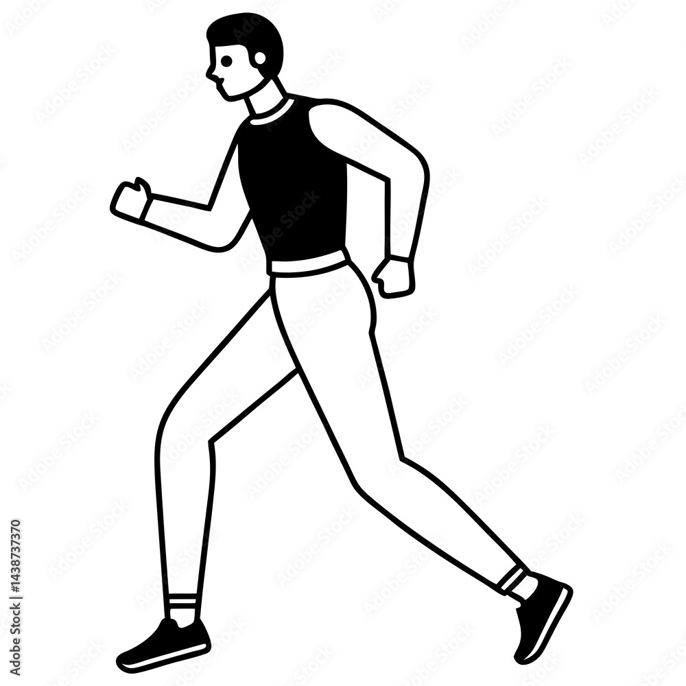 Fototapeta premium Minimal Joggers Vector on White
