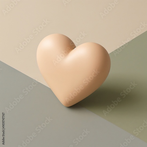 Obraz na płótnie Heart sculpture in soft colors on textured background w salonie
