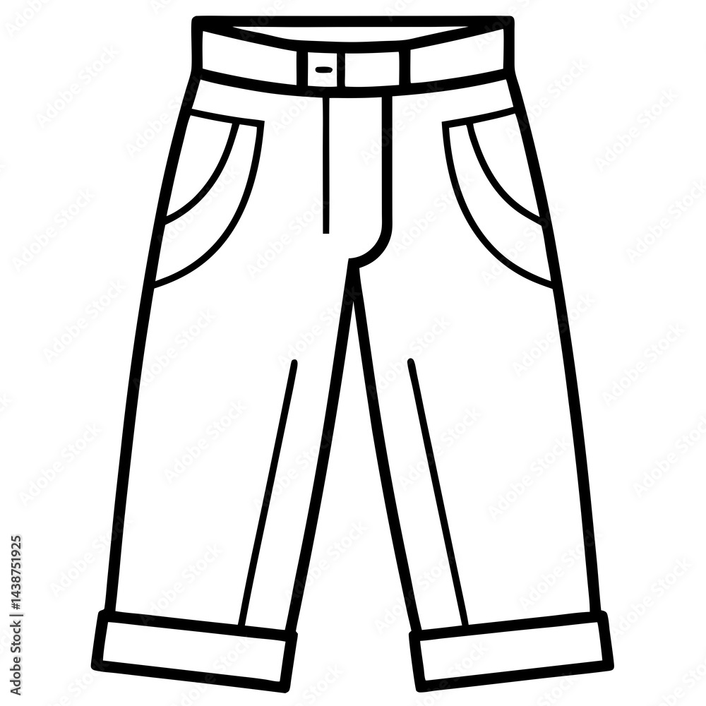 Minimal Khakis Vector on White