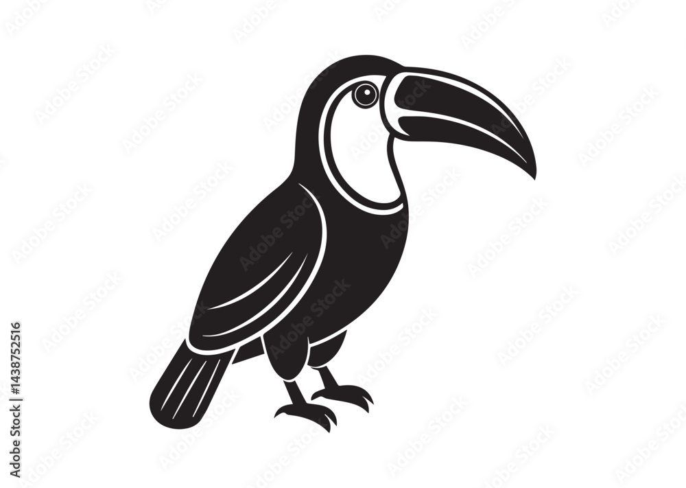 Obraz premium Toucan icon, Toucan silhouette Vector