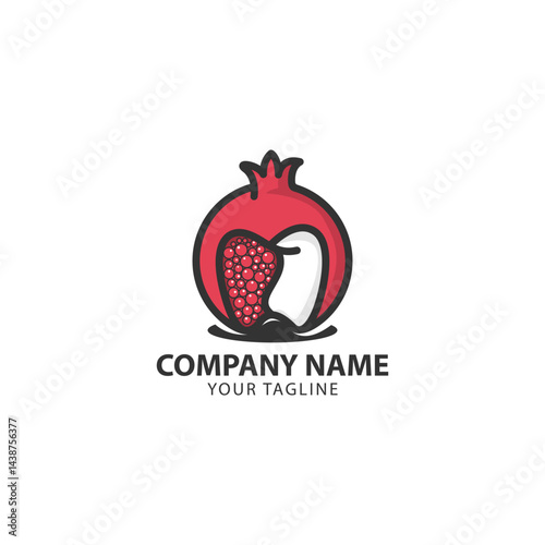 pomegranate dental logo design concept. pomegranate Creative Technology Logo vector template. Icon symbol