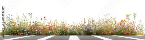 Vibrant Wildflower Meadow Border