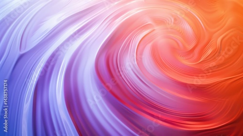 Abstract flowing light waves in orange and purple tones. Digital artwork of purple and orange swirling background. with watercolor texture. Background image of Digital art for modern and fluid. AIG51.