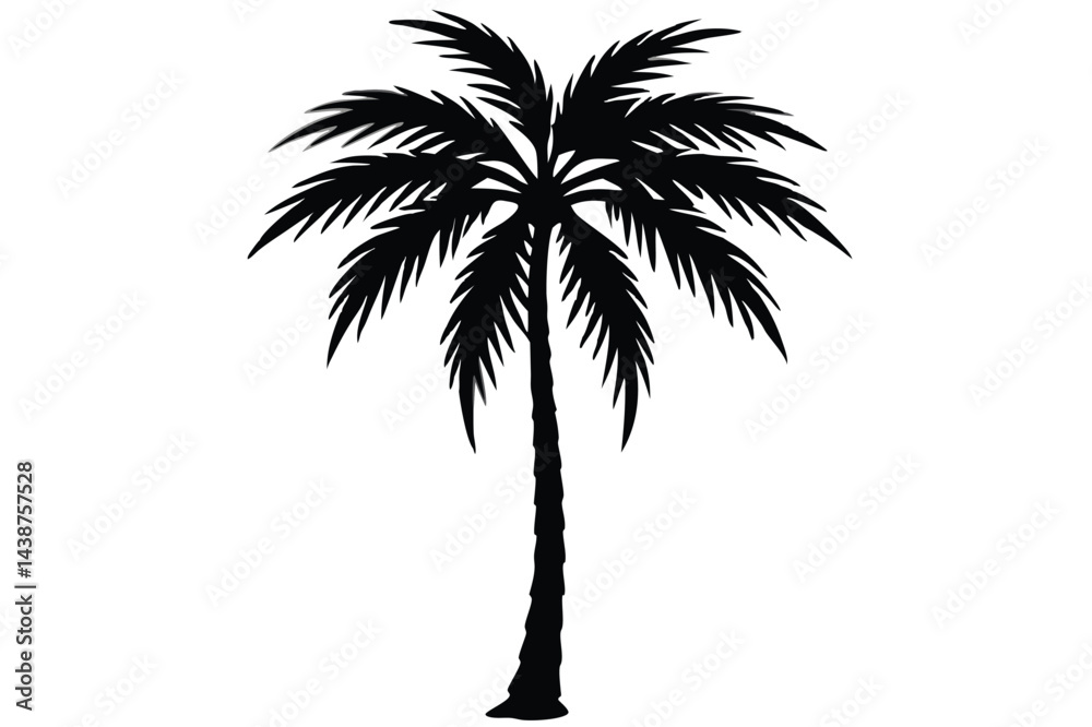 Palm tree silhouette vector. Palm tree silhouette vector.