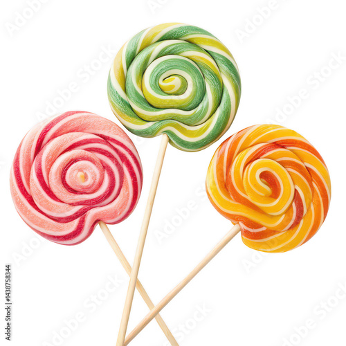 Spiral lollipops isolated on white background png spiral lollipop png colorful candy png sweet treat png rainbow lollipop png transparent background image