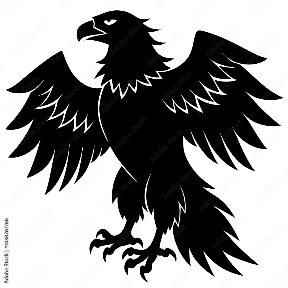 Obraz premium Eagle vector illustration on white background