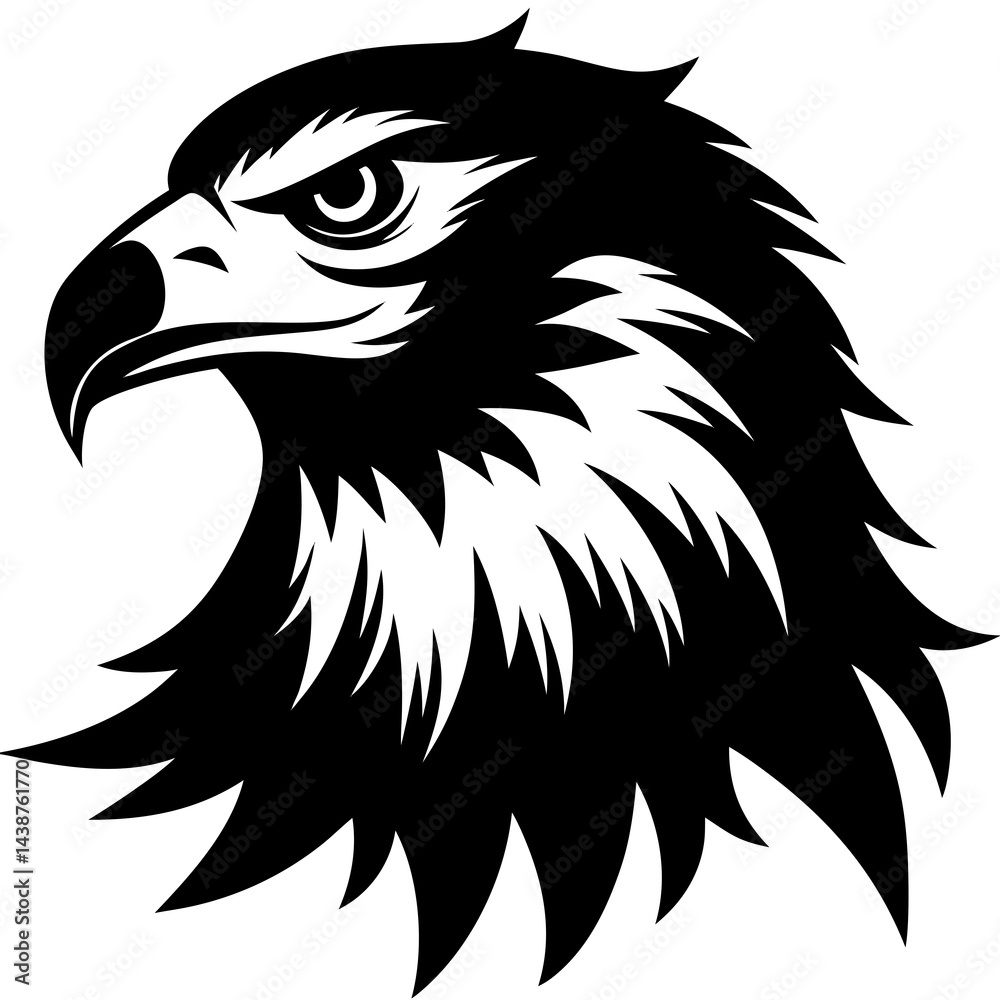 Obraz premium Eagle head vector on white background
