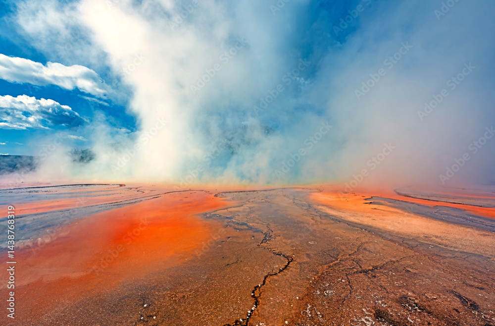 Colorful Waters in a Steamy Landscape