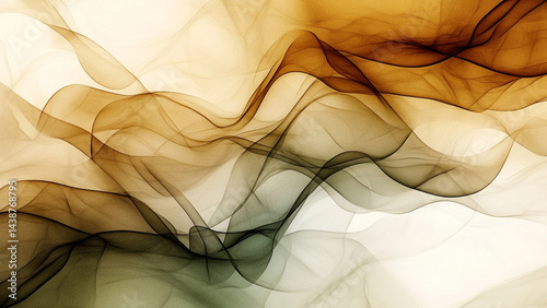 Flowing Abstract Smoke Waves in Earthy Colors