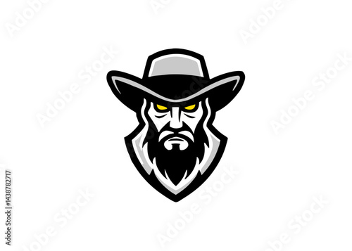 Illustration of Western Frontiersman: A meticulously crafted illustration showcases a stern frontiersman with a captivating presence.