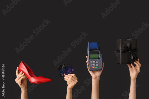 Female hands with payment t...