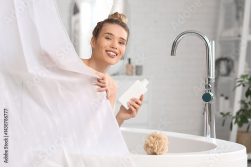 Pretty young woman with loo...