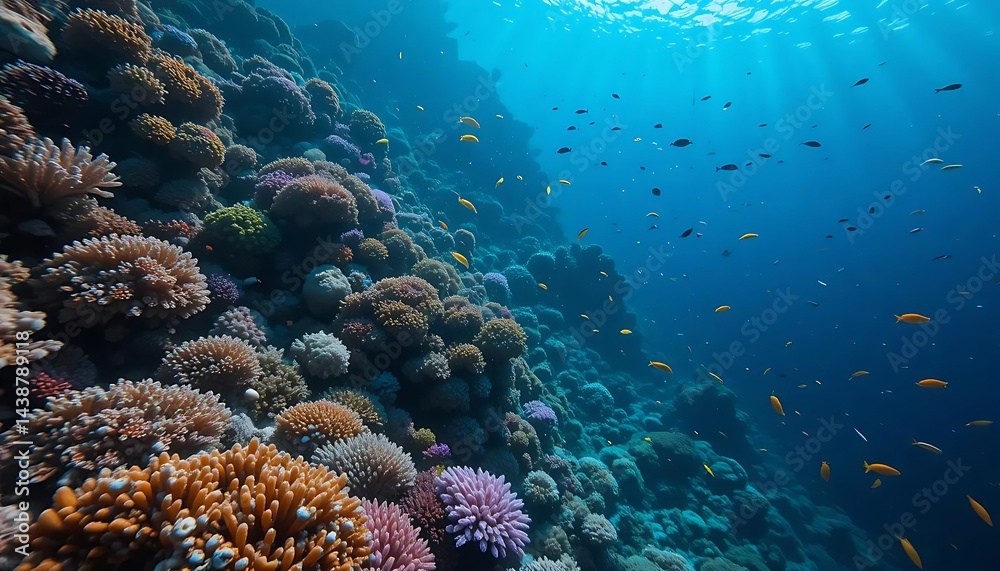 Obraz premium Ocean's Silent Scream: Dead Coral Reefs and Ecosystem Collapse wildlife sea life fisheries pollution