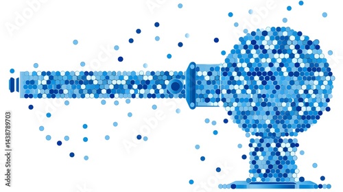 Modern bank machine pointer mosaic design for ATM interface illustration