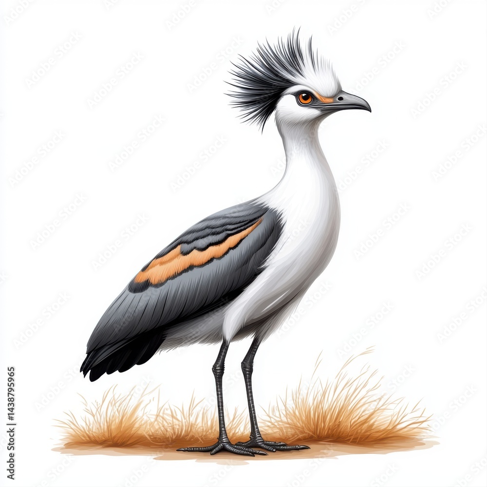 Elegant Bird with Unique Crest and Striking Colors Displayed in Nature Elegant Bird with Unique Crest and Striking Colors Displayed in Nature