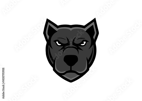 Pitbull's Assertive Gaze: A close-up, stylized depiction of a pitbull dog, its piercing eyes convey determination, strength, and vigilance. A perfect blend of fierce and loyal.