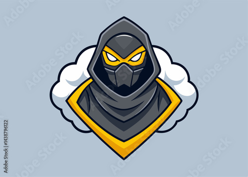 Mysterious Vigil: A digitally crafted illustration showcases a masked vigilante, exuding an aura of mystique with a distinctive design.