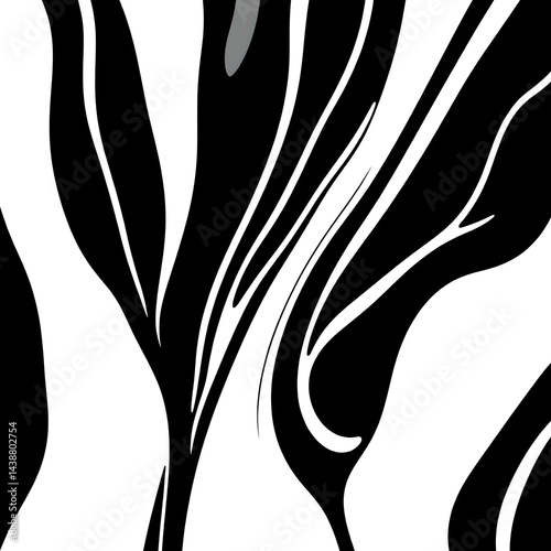 Abstract Black and White Swirl Pattern Design Texture