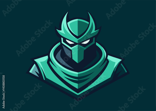 Ninja Character Illustration: A stylized illustration of a ninja character, exuding strength and agility. This graphic resource is perfect for projects related to gaming, esports, or fantasy themes.