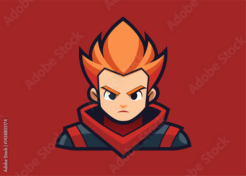 Animated Portrait: A bold graphic portrayal of a determined young man. Vibrant hues and strong lines capture an intense focus, creating an impact