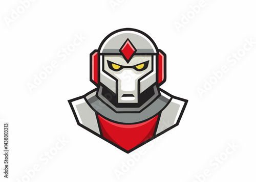 Cyber Guardian: A robotic figure, head and shoulders in a sleek design, embodying the strength and intelligence of a digital sentinel.