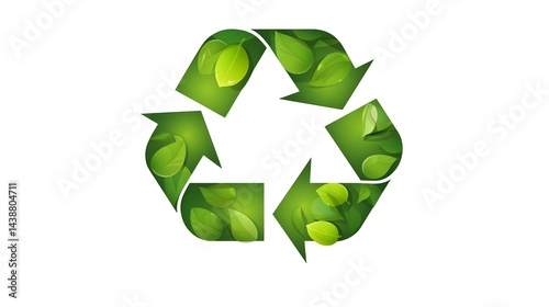 Creative illustration of recycled symbol being repurposed through connector cartoon design