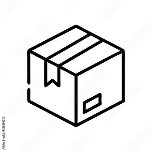 Parcel Box Icon for Delivery and Shipping Services