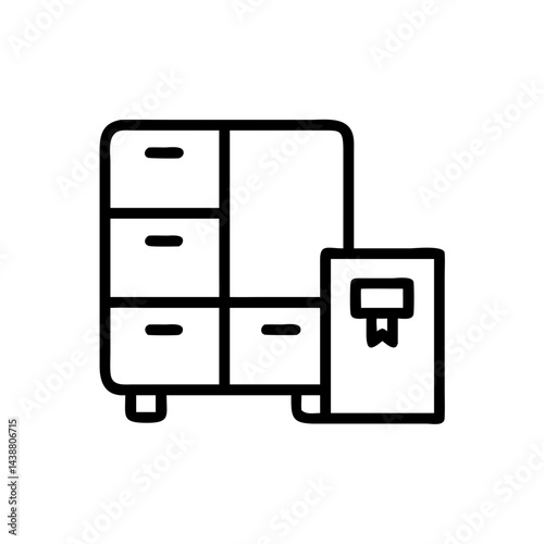 Parcel Locker Icon for Secure Package Delivery and Pickup