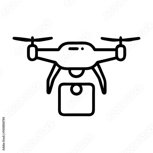 Drone Delivery Icon for Innovative Shipping and Courier Services