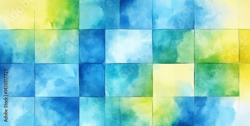 Abstract watercolor tile pattern (2)