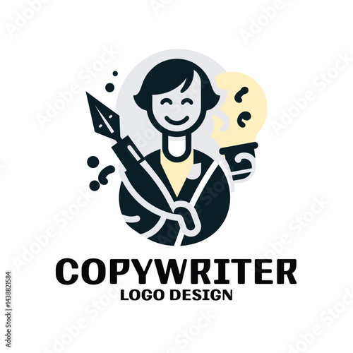 Copywriter Vector Logo Design
